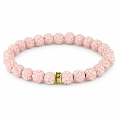 Bracelets JILZARAHJCC JILZARAH Dusty Rose Tortoise Shell Bead Stack Bracelet