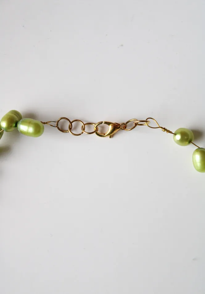 Bracelets Jubilee Thrift Lime Green Baroque Pearl Necklace Bracelet