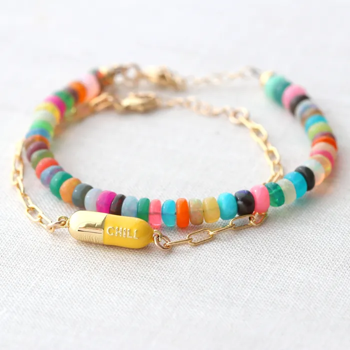 Bracelets Kris Nations MultiColored Opal Beaded Bracelet