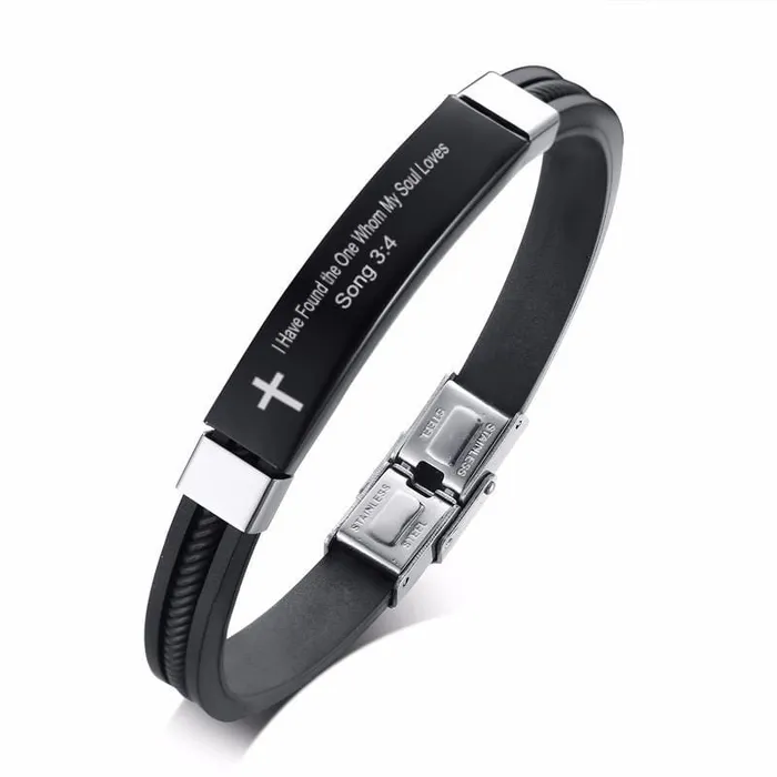 Bracelets Lords Guidance Bible Verse Bracelet br Song 34 Silicone