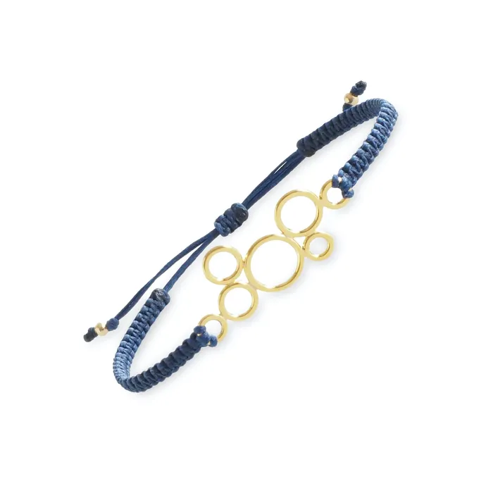 Bracelets Macrala Macrame Bubble Gold Bracelet