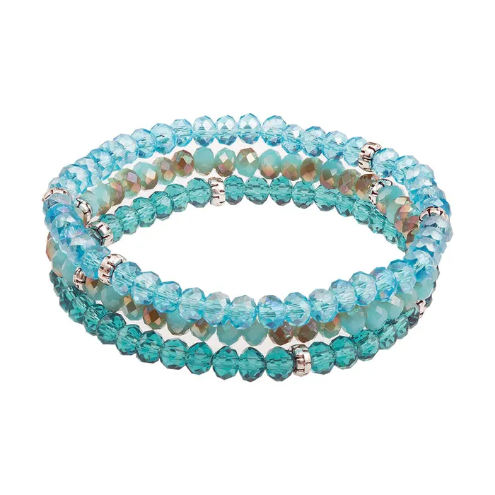 Bracelets MYFUNCOLORS Mermaid Kids Crystal Bracelet 3 Stack Set