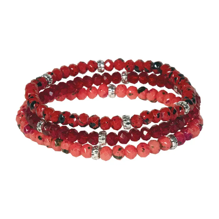 Bracelets MYFUNCOLORS Red Robin Kids Mini Crystal Bracelet 3 Stack Set