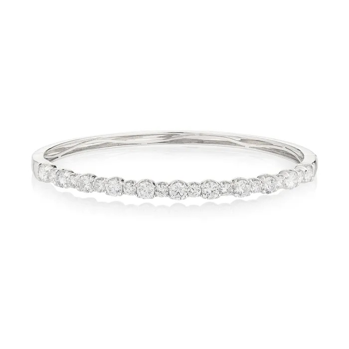 Bracelets RACHEL LYNN CHICAGO 18 Karat White Gold 300cts Alternating Diamond Hinge Bracelet Bracelets RACHEL LYNN CHICAGO 18 Karat White Gold 300cts Alternating Diamond Hinge Bracelet