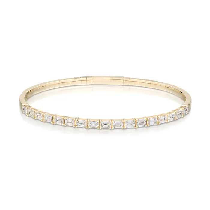 Bracelets Stephen Silver Fine Jewelry 233 Carat Emerald Cut Diamond Bangle Bracelet