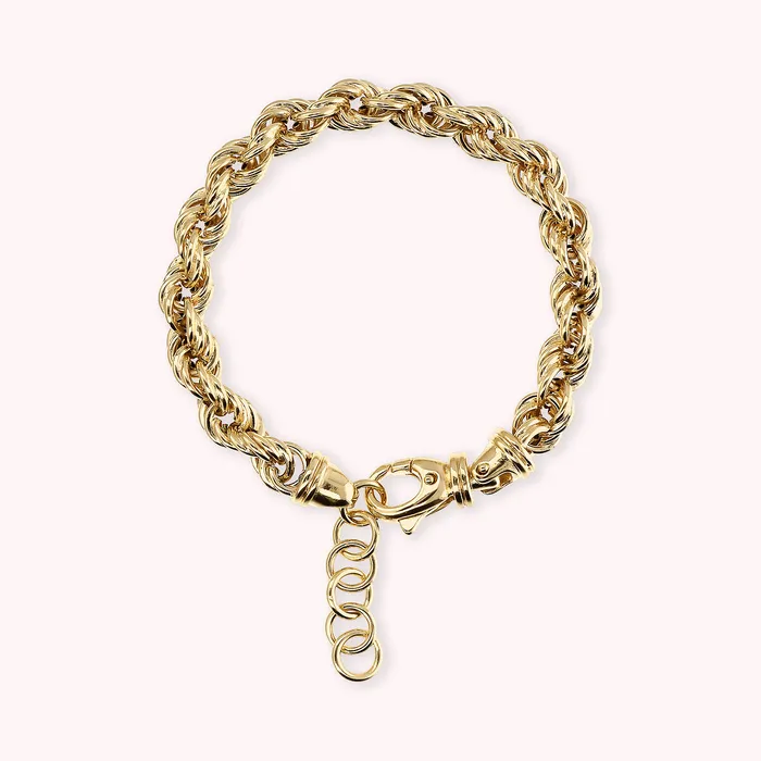 Bronzallure Earrings Bracciale Catena Corda Golden