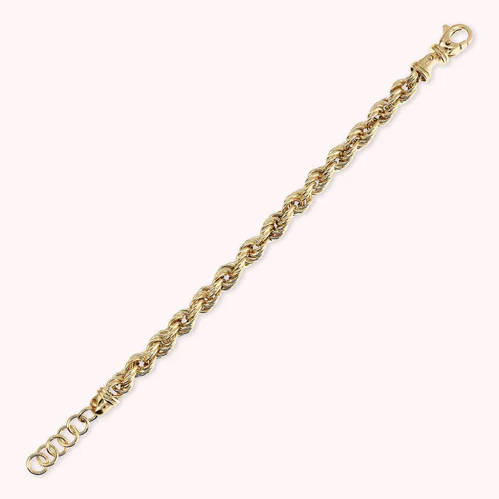 Bronzallure Earrings Bracciale Catena Corda Golden