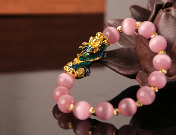 Cat Eye Stone Five Auspicious Marks Carved Beads Bracelet Bryan Lim Bracelets Cat Eye Stone Five Auspicious Marks Carved Beads Bracelet Bryan Lim Bracelets