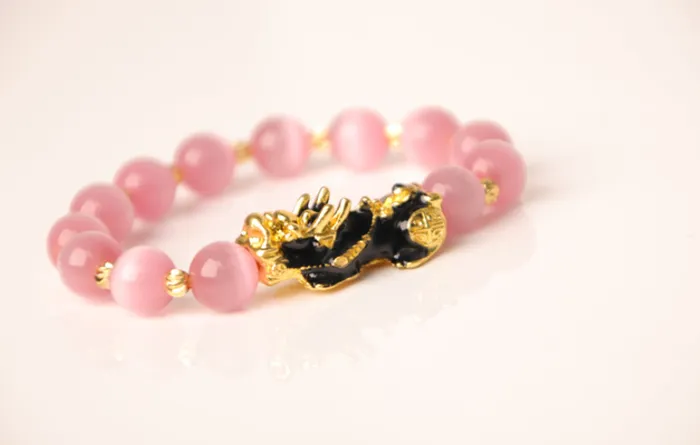 Cat Eye Stone Five Auspicious Marks Carved Beads Bracelet Bryan Lim Bracelets