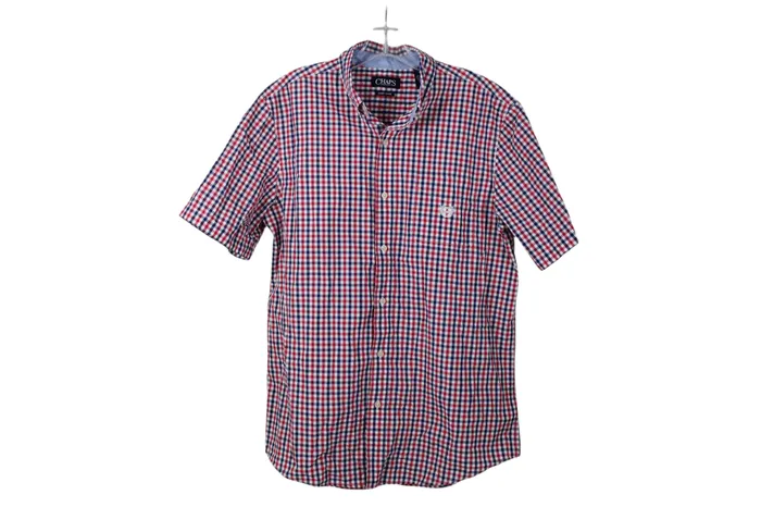 Chaps Rings Chaps Easy Care Blue Red Plaid Shirt L