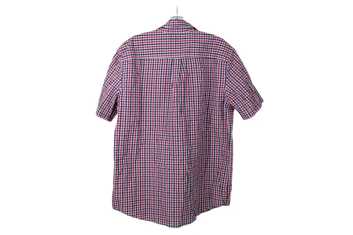 Chaps Rings Chaps Easy Care Blue Red Plaid Shirt L