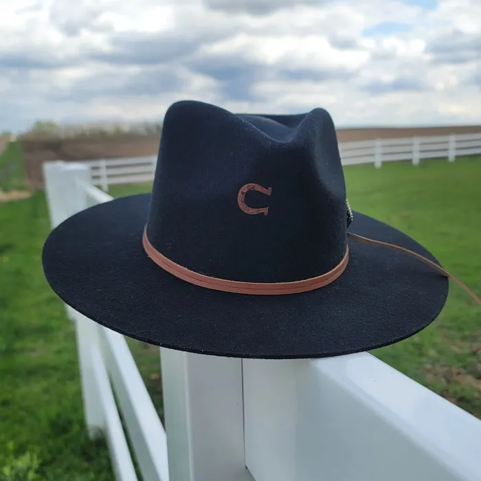 CHARLIE 1 HORSE LONE BUTTE BLACK FELT CHARLIE 1 HORSE Rings