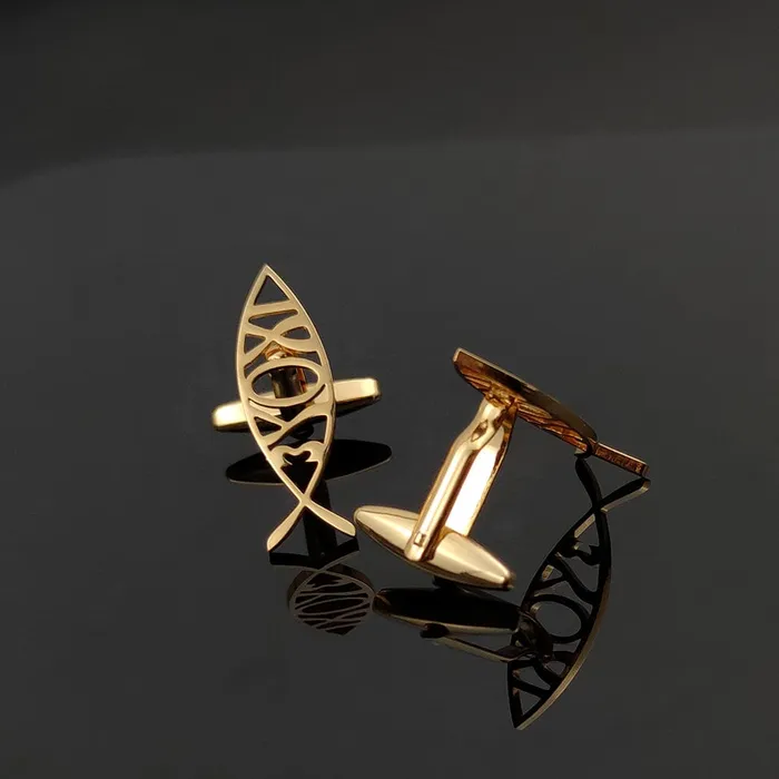 Christian Ichthys Symbol Cufflinks Lords Guidance Earrings