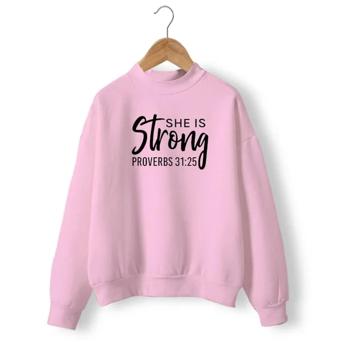 Christian Sweatshirt br She Is Strong Lords Guidance Earrings