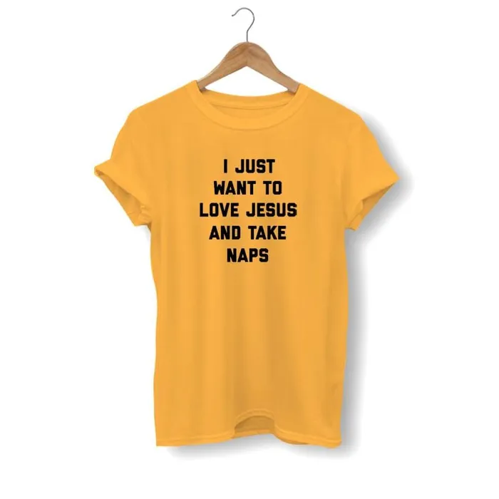 Christian TShirt br Love Jesus And Take Naps Lords Guidance Necklaces