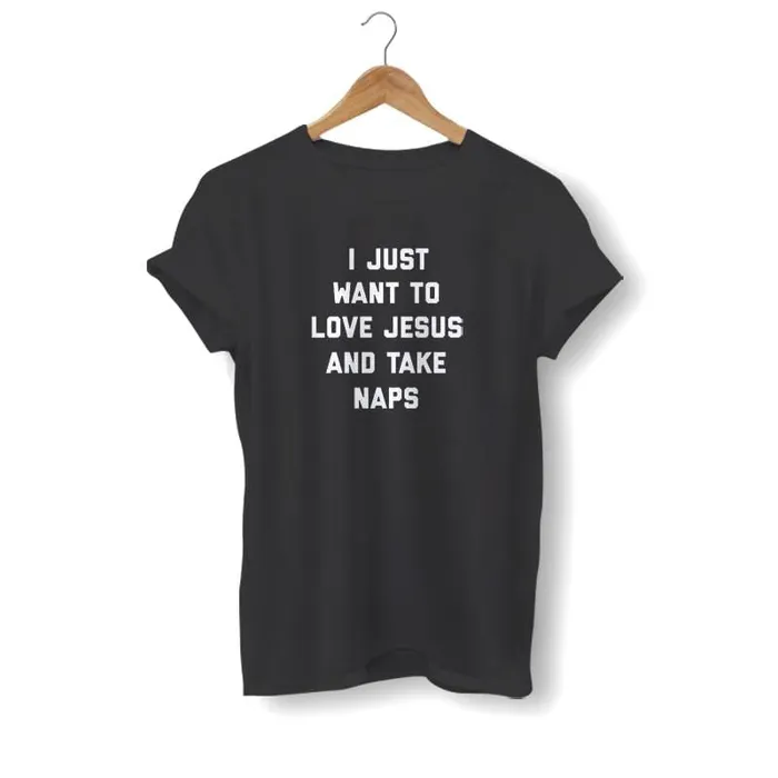 Christian TShirt br Love Jesus And Take Naps Lords Guidance Necklaces