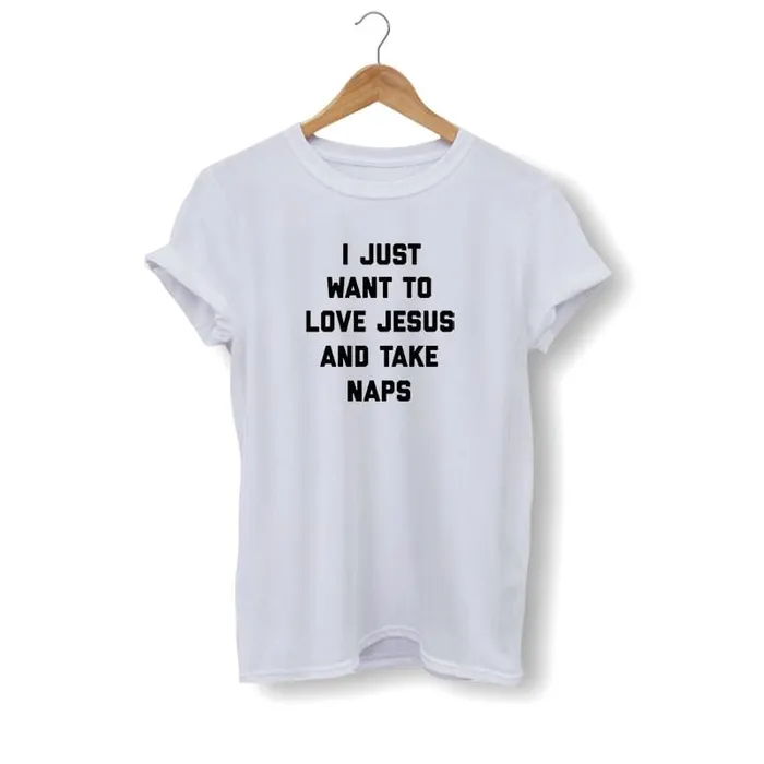 Christian TShirt br Love Jesus And Take Naps Lords Guidance Necklaces