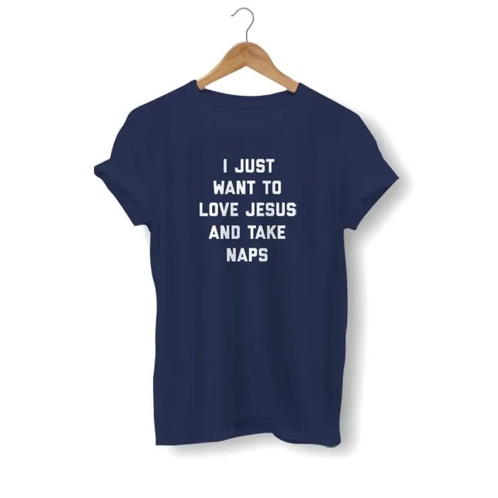 Christian TShirt br Love Jesus And Take Naps Lords Guidance Necklaces
