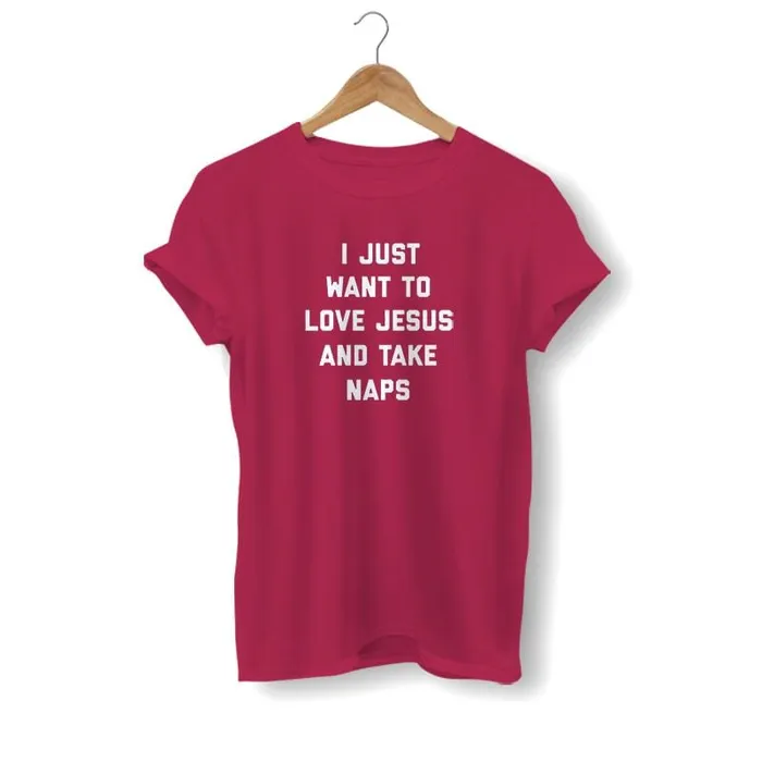 Christian TShirt br Love Jesus And Take Naps Lords Guidance Necklaces