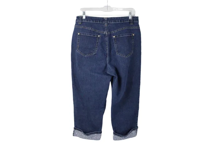 Christopher Banks Christopher Banks Studded Denim Capri 8 Earrings