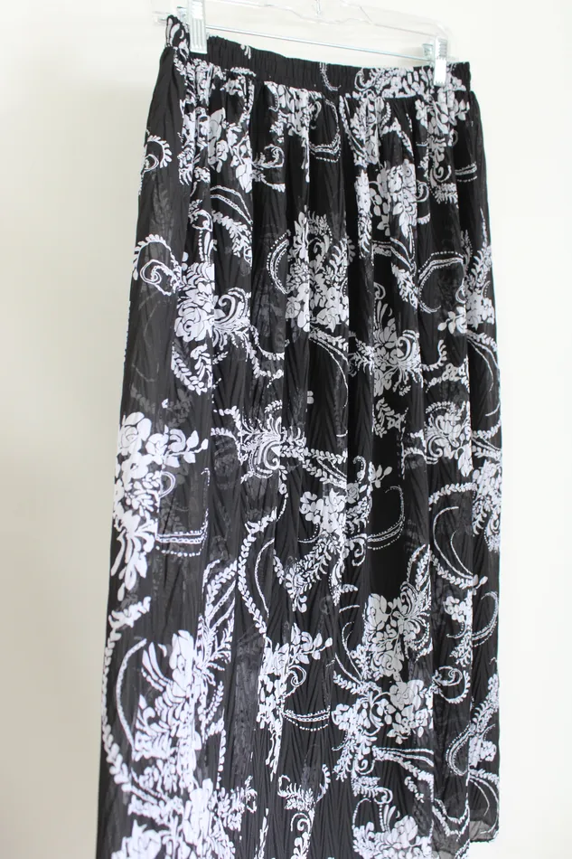 Christopher Banks Rings Christopher Banks Black White Chiffon Skirt S