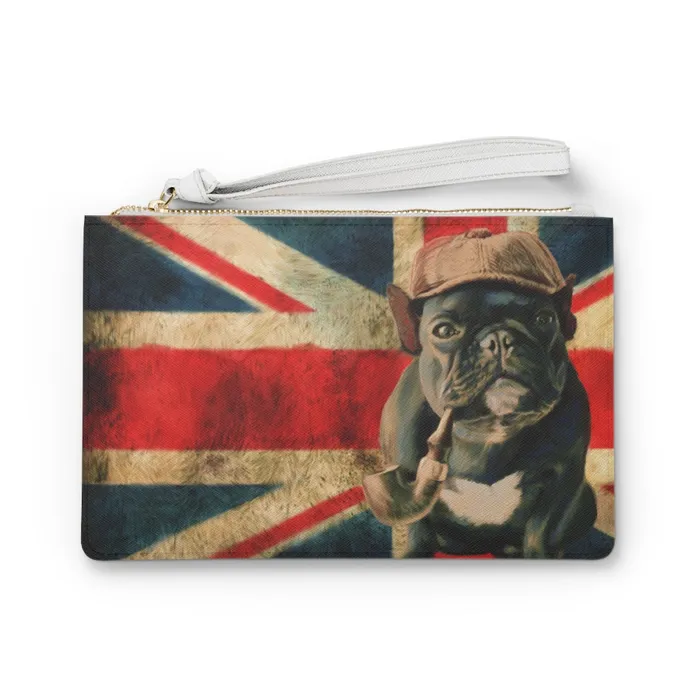 Clutch Bag Sherlock Bulldog Design Portraits by NC Rings