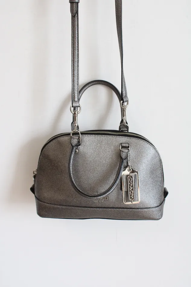 Coach Metallic Silver Mini Sierra Crossbody Bag Coach Rings