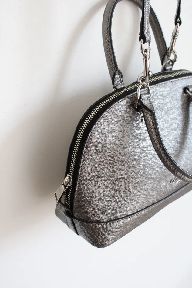 Coach Metallic Silver Mini Sierra Crossbody Bag Coach Rings