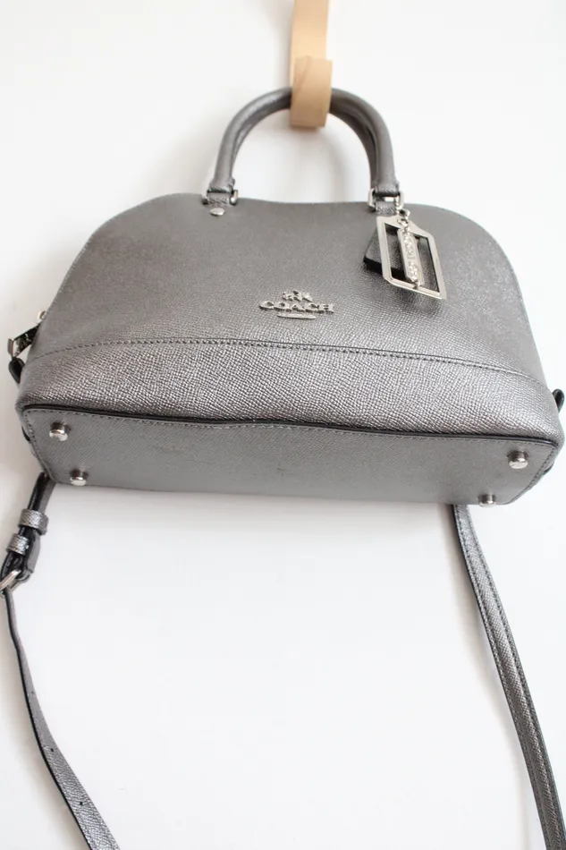 Coach Metallic Silver Mini Sierra Crossbody Bag Coach Rings