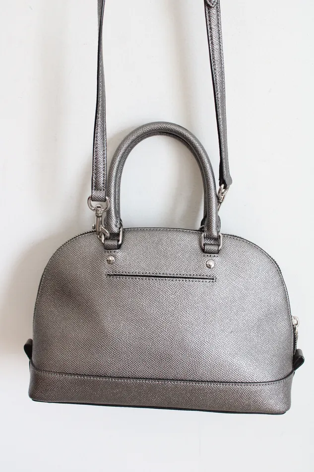 Coach Metallic Silver Mini Sierra Crossbody Bag Coach Rings