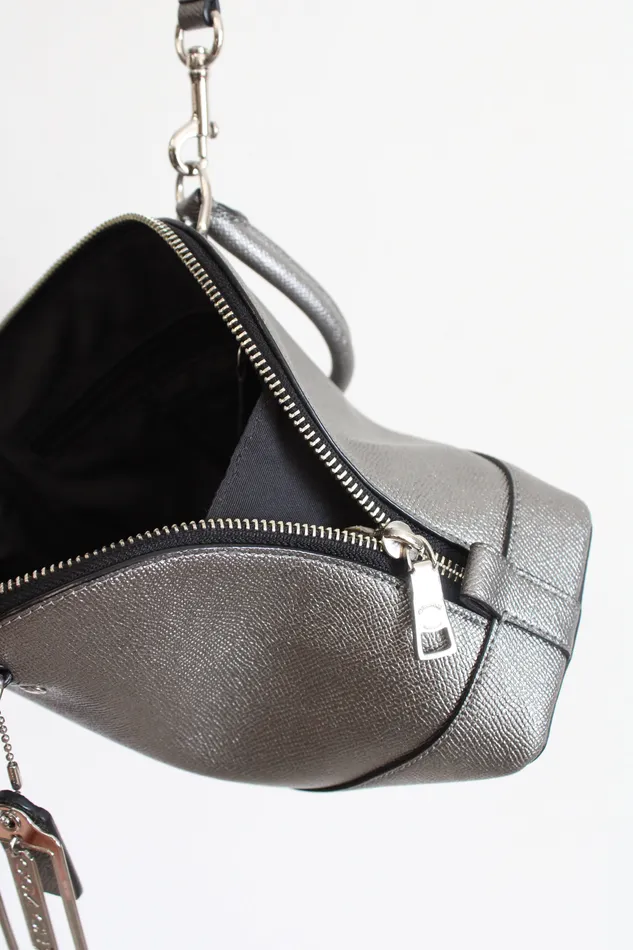 Coach Metallic Silver Mini Sierra Crossbody Bag Coach Rings