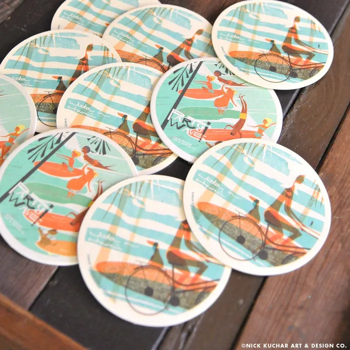 Coaster Set 10 Party Wave EVERYTHINGIS Earrings