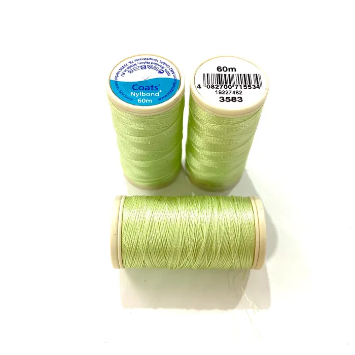 Coats Nylbond extra strong beading thread 60mt light green 3583 Peppy Beads Necklaces Coats Nylbond extra strong beading thread 60mt light green 3583 Peppy Beads Necklaces
