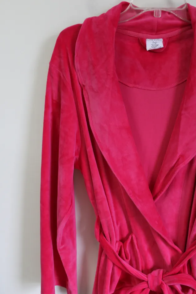 Coeur D Alene Earrings Coeur D Alene Hot Pink Soft Velvet Robe L