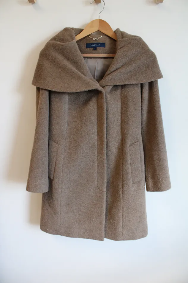 Cole Haan Brown Alpaca Wool Coat 2 Cole Haan Earrings