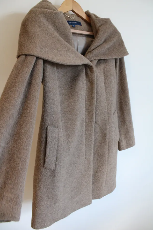 Cole Haan Brown Alpaca Wool Coat 2 Cole Haan Earrings