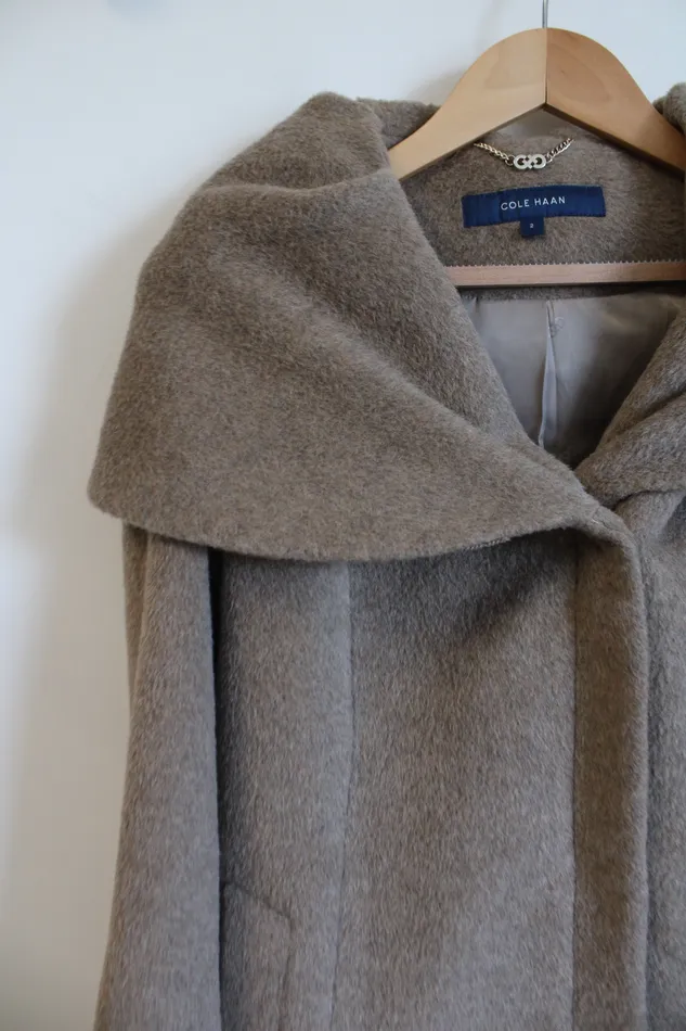 Cole Haan Brown Alpaca Wool Coat 2 Cole Haan Earrings