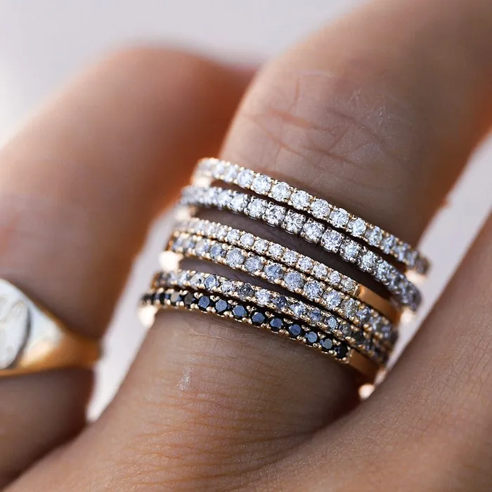 Consider Bridal Lab Grown White Diamond Twinkle Band Eternity Rings Consider Bridal Lab Grown White Diamond Twinkle Band Eternity Rings