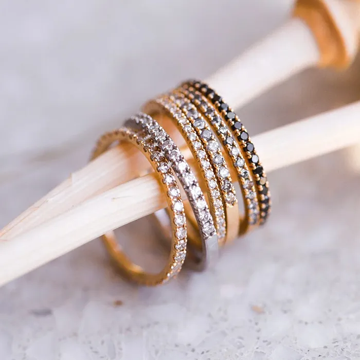 Consider Bridal Lab Grown White Diamond Twinkle Band Eternity Rings Consider Bridal Lab Grown White Diamond Twinkle Band Eternity Rings
