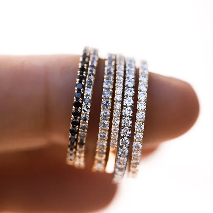 Consider Bridal Lab Grown White Diamond Twinkle Band Eternity Rings Consider Bridal Lab Grown White Diamond Twinkle Band Eternity Rings