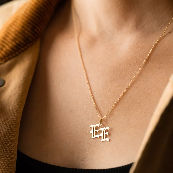 Consider the Wldflwrs Necklaces Old English Initial Necklace Consider the Wldflwrs Necklaces Old English Initial Necklace