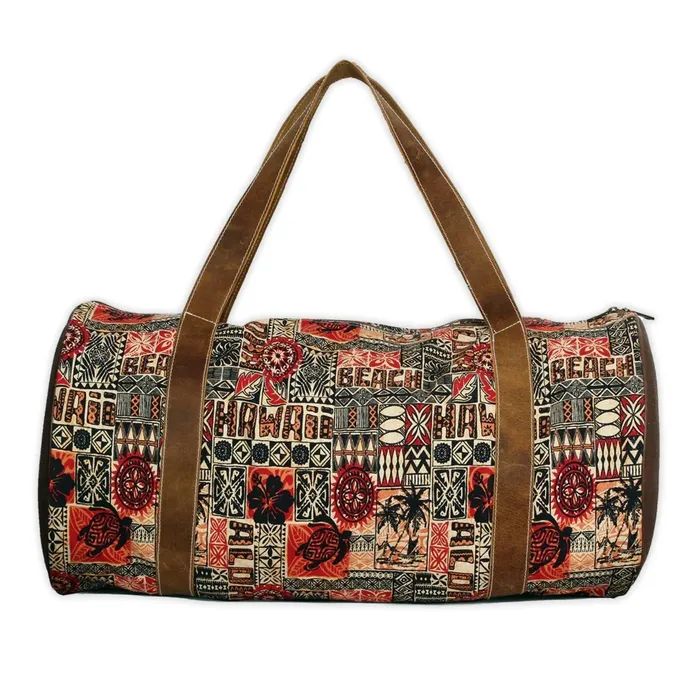 Cott N Curls Hawaiian Icons Zippered Duffle Bag VILLA2INC Earrings
