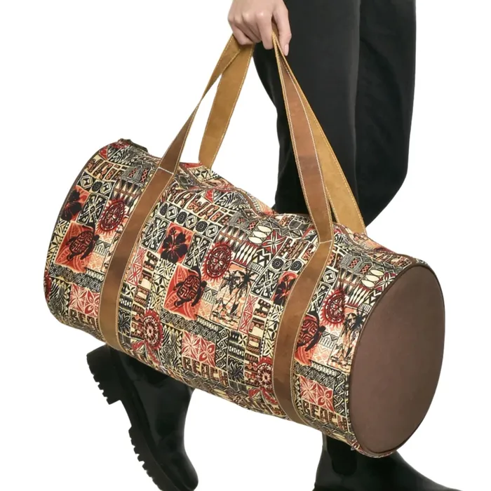 Cott N Curls Hawaiian Icons Zippered Duffle Bag VILLA2INC Earrings
