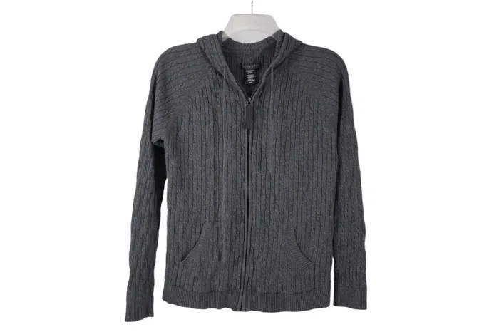 Covington Earrings Covington Gray Zip Up Sweater M