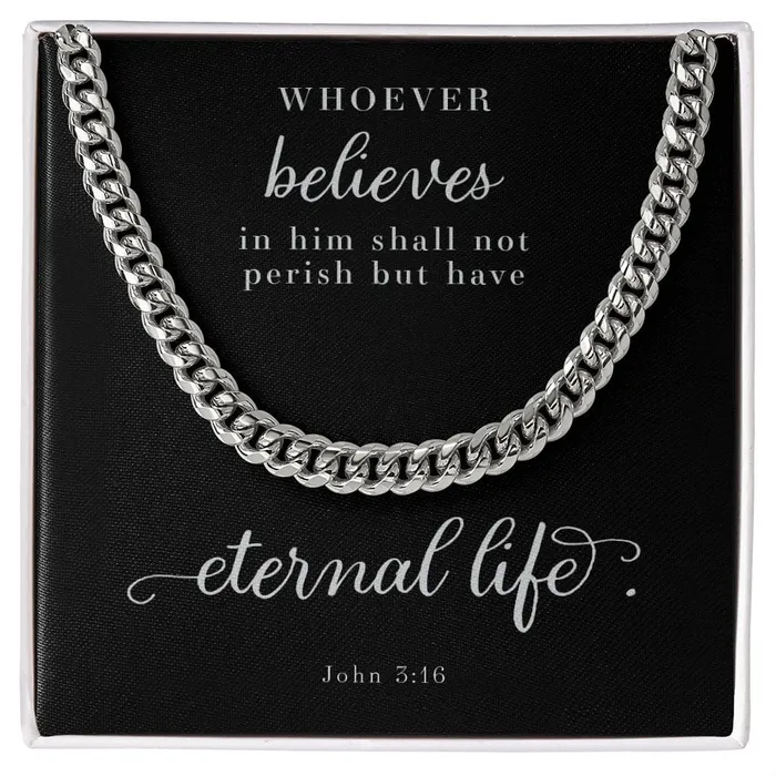 Cuban Link Chain Mens Necklace John 316 ShineOn Fulfillment Necklaces