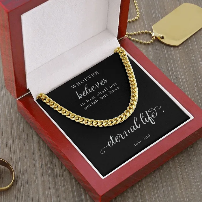 Cuban Link Chain Mens Necklace John 316 ShineOn Fulfillment Necklaces