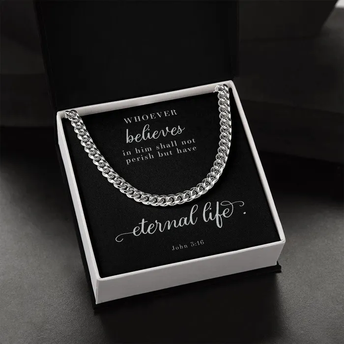 Cuban Link Chain Mens Necklace John 316 ShineOn Fulfillment Necklaces