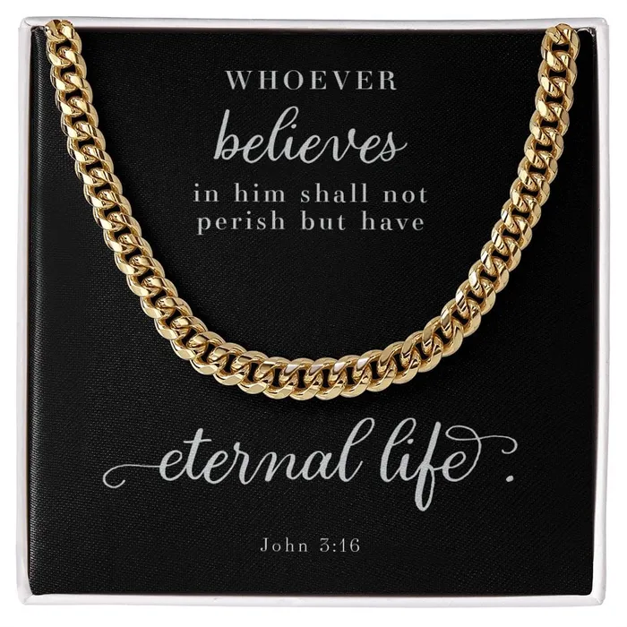 Cuban Link Chain Mens Necklace John 316 ShineOn Fulfillment Necklaces