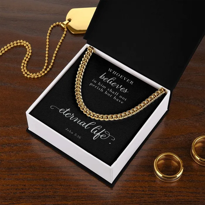 Cuban Link Chain Mens Necklace John 316 ShineOn Fulfillment Necklaces