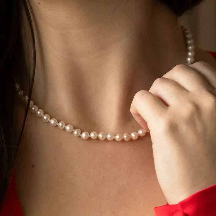 Cultured White Freshwater Pearl Necklace Consider the Wldflwrs Necklaces Cultured White Freshwater Pearl Necklace Consider the Wldflwrs Necklaces
